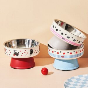 Миска для домашних животных из нержавеющей стали с высокими ножками