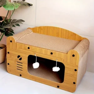 Многофункциональный домик-когтеточка для кошек